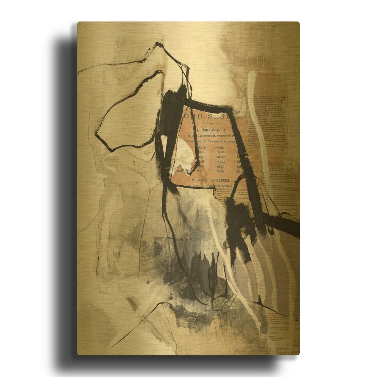 'Clipping' By Design Fabrikken Gold Metal Wall Art