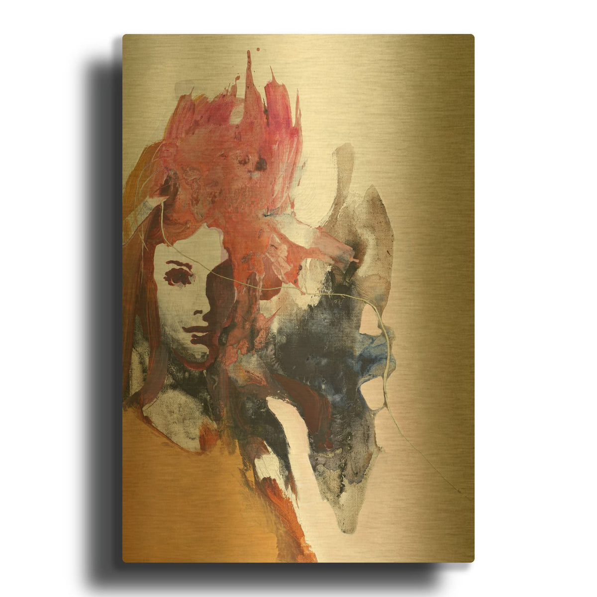 'Colorful Life 2' By Design Fabrikken Gold Metal Wall Art