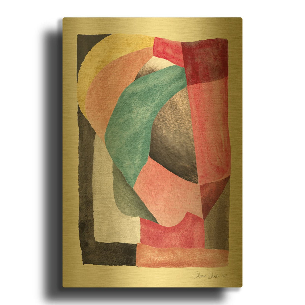 'Compose' By Design Fabrikken Gold Metal Wall Art