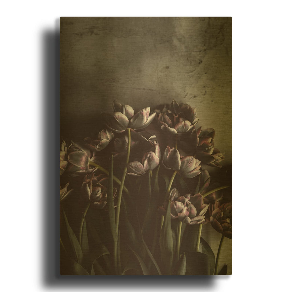 'Dark Tulips' By Design Fabrikken Gold Metal Wall Art