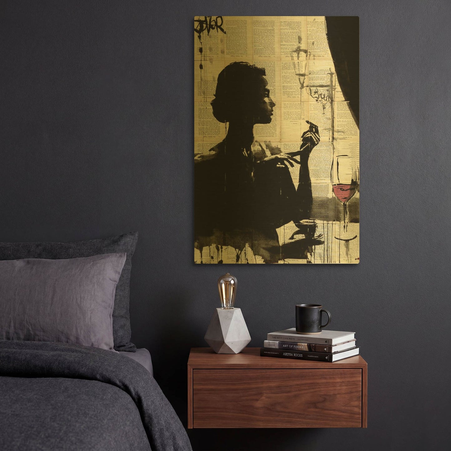 'Lush Life' By Loui Jover Gold Metal Wall Art