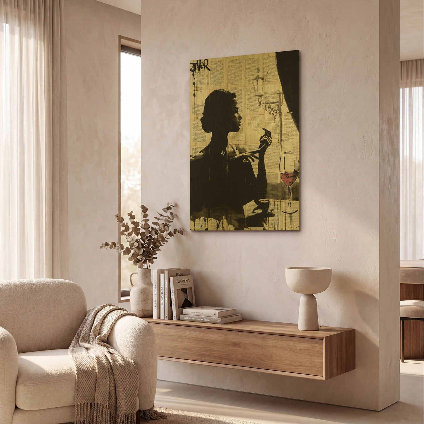 'Lush Life' By Loui Jover Gold Metal Wall Art