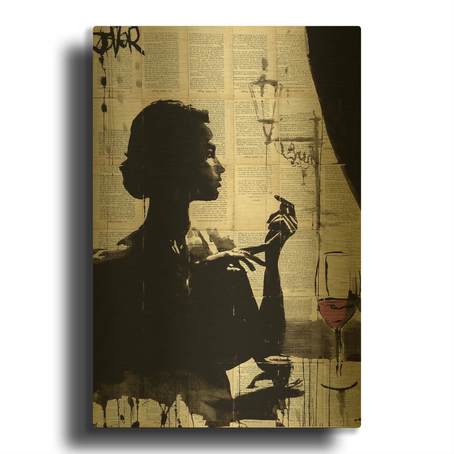 'Lush Life' By Loui Jover Gold Metal Wall Art