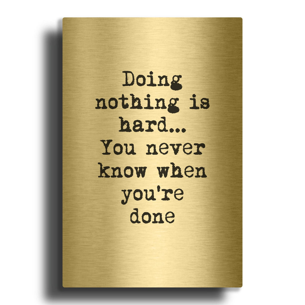 'Doing Nothing' By Design Fabrikken Gold Metal Wall Art