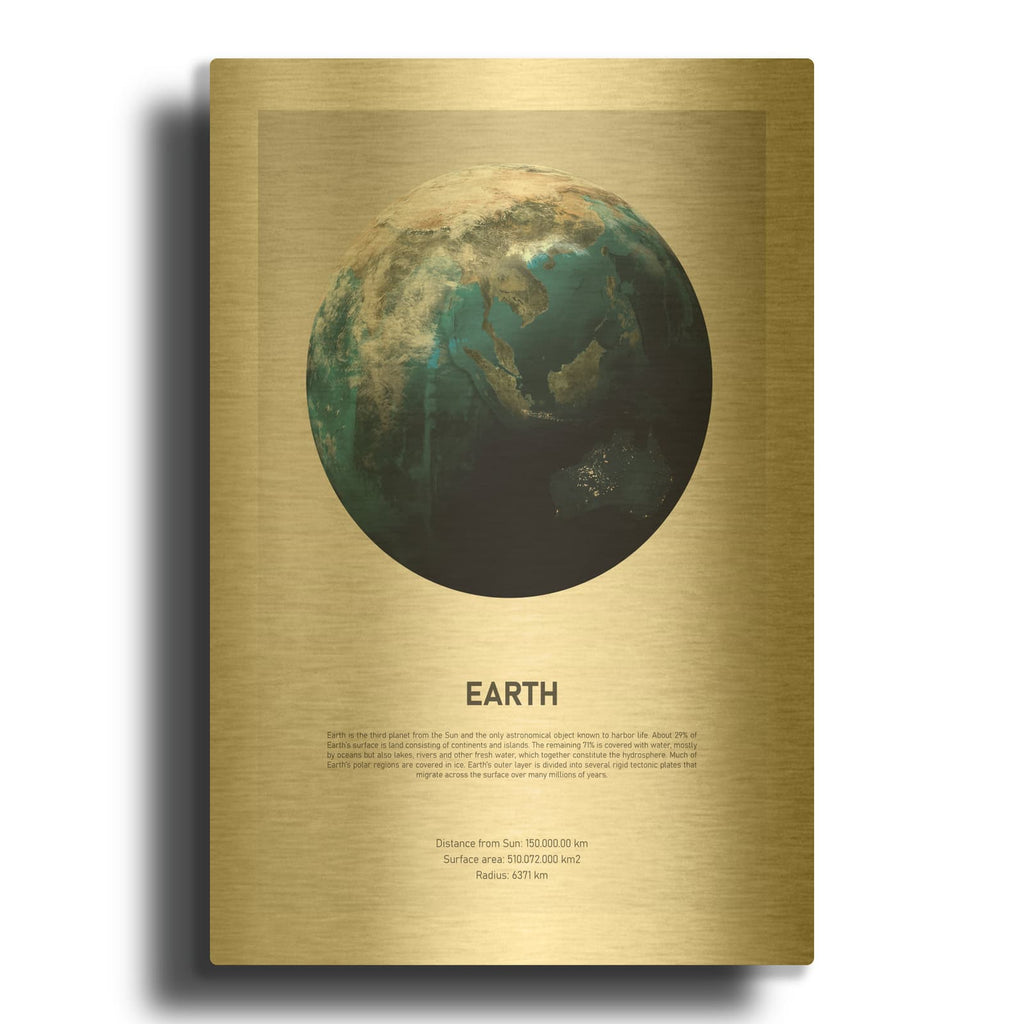 'Earth Light' By Design Fabrikken Gold Metal Wall Art