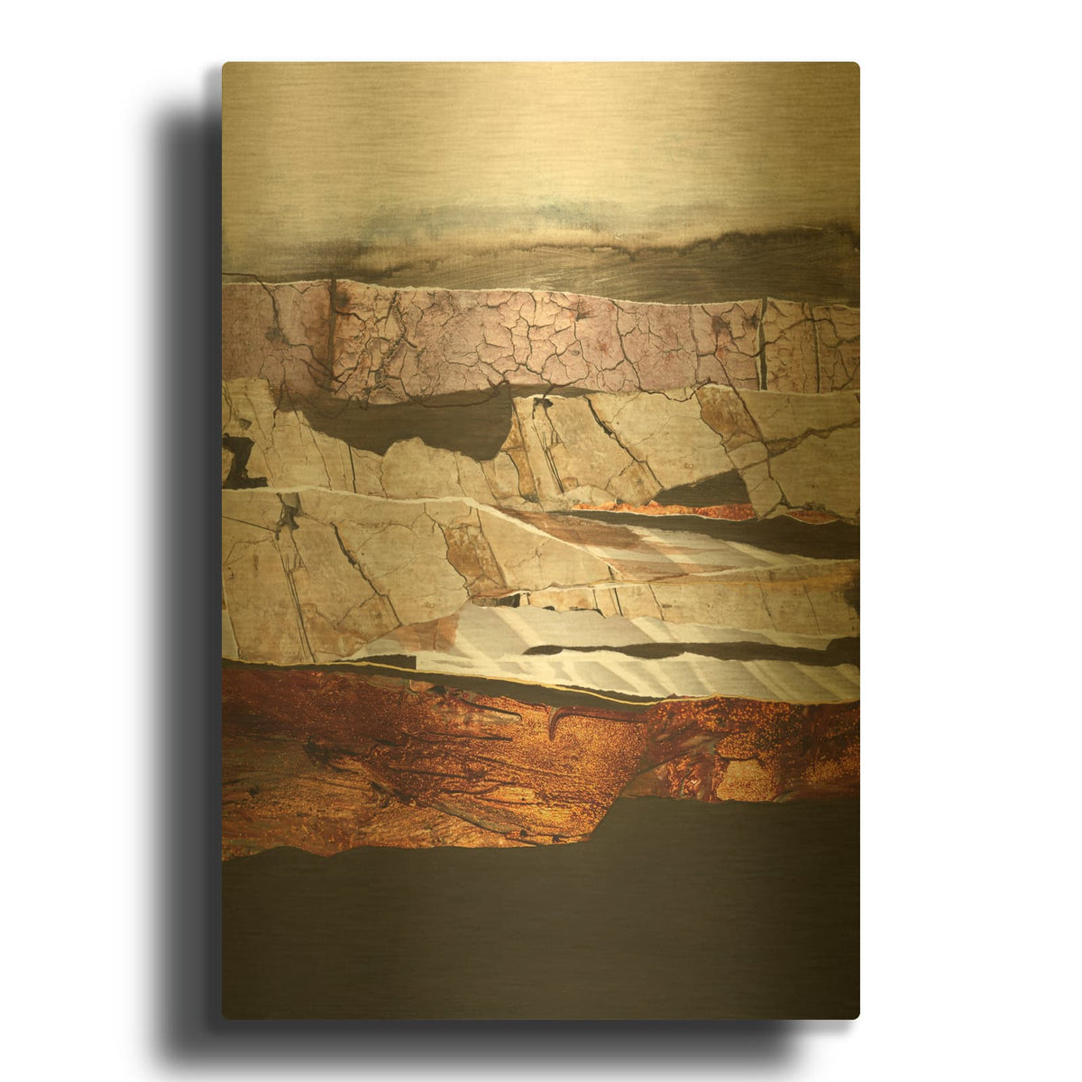 'Element Earth' By Design Fabrikken Gold Metal Wall Art