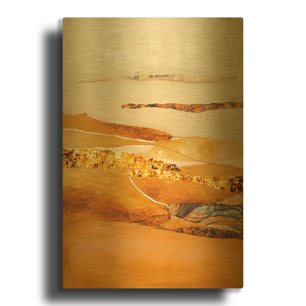 'Element Fire' By Design Fabrikken Gold Metal Wall Art