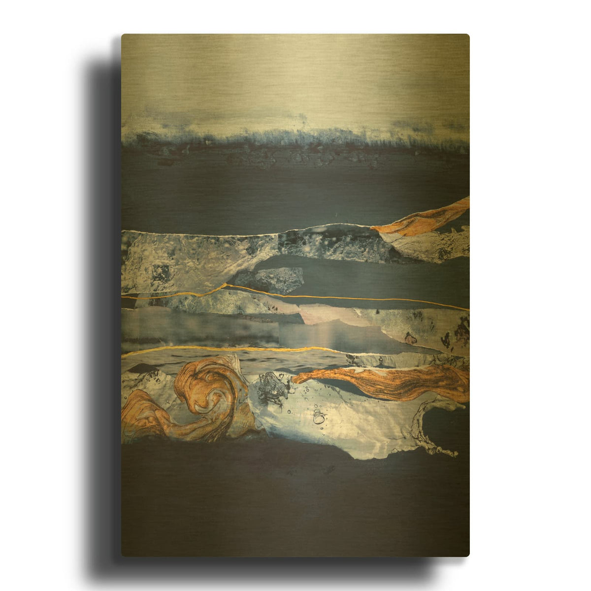 'Element Water' By Design Fabrikken Gold Metal Wall Art
