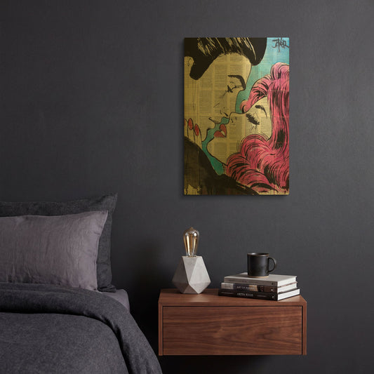 'Moments Like This Go Pop' By Loui Jover Gold Metal Wall Art