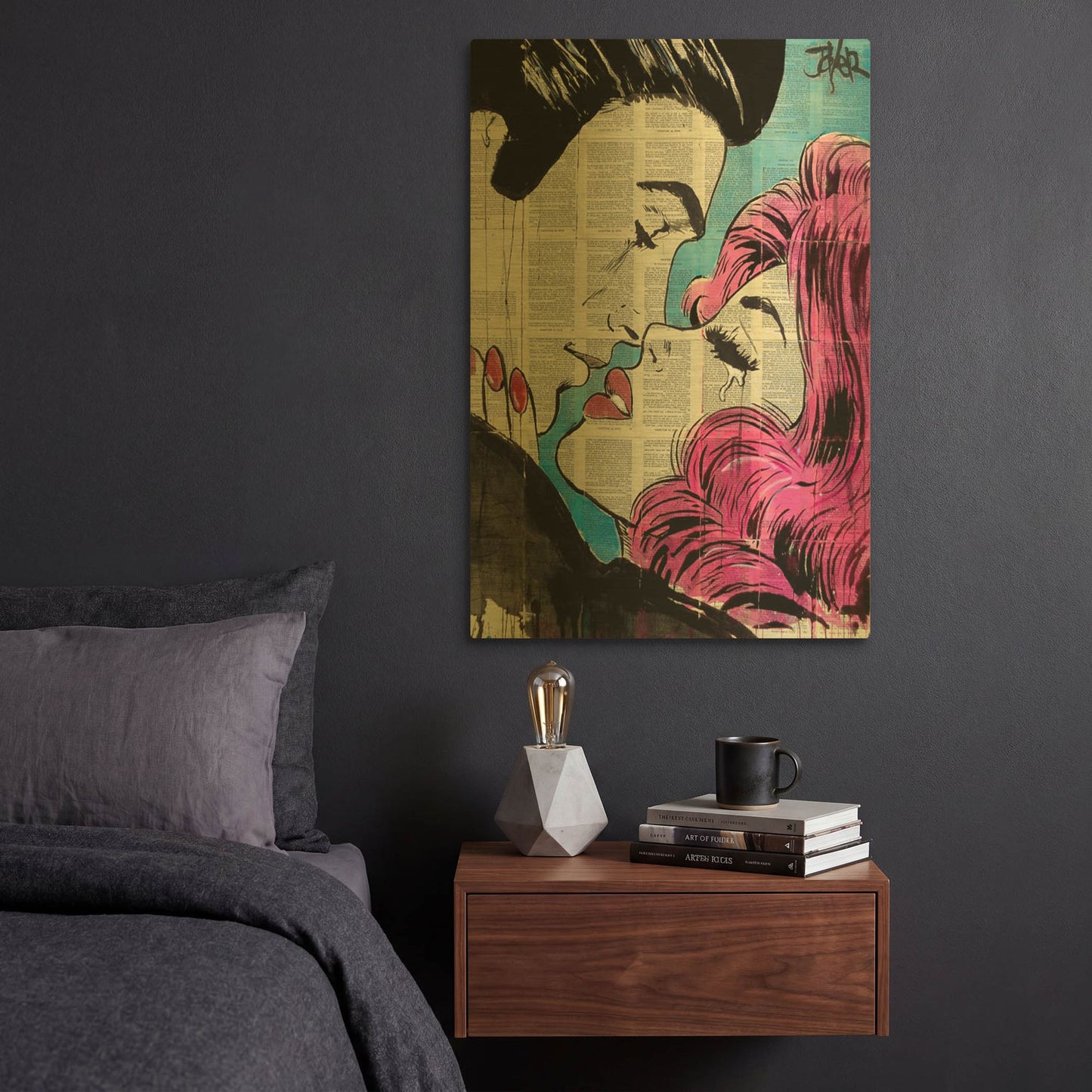 'Moments Like This Go Pop' By Loui Jover Gold Metal Wall Art
