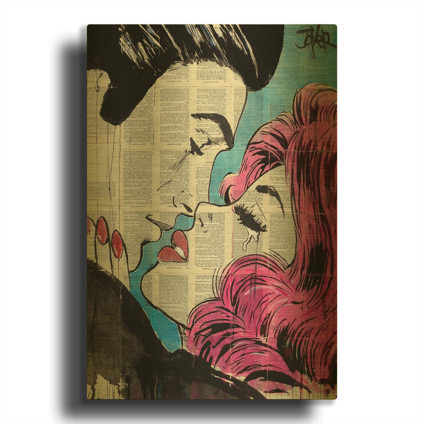 'Moments Like This Go Pop' By Loui Jover Gold Metal Wall Art