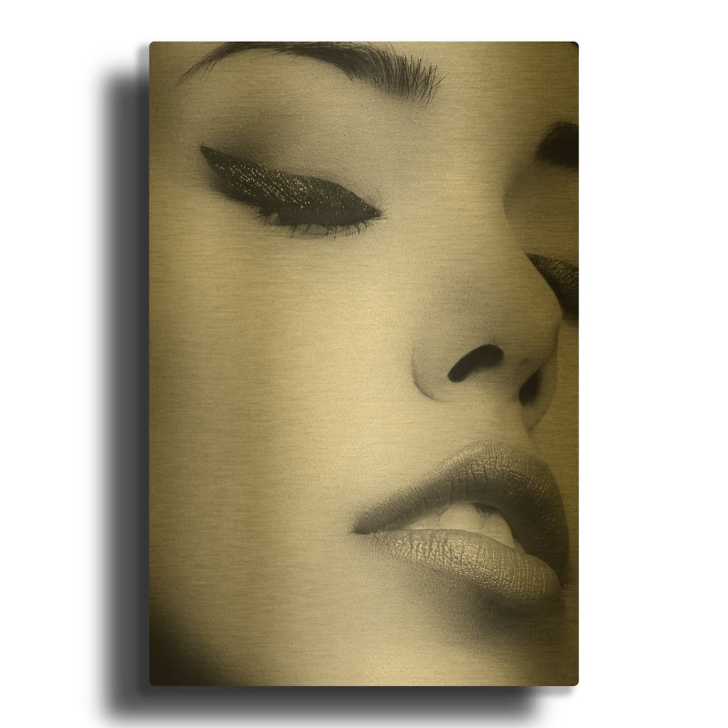 'Face 1' By Design Fabrikken Gold Metal Wall Art