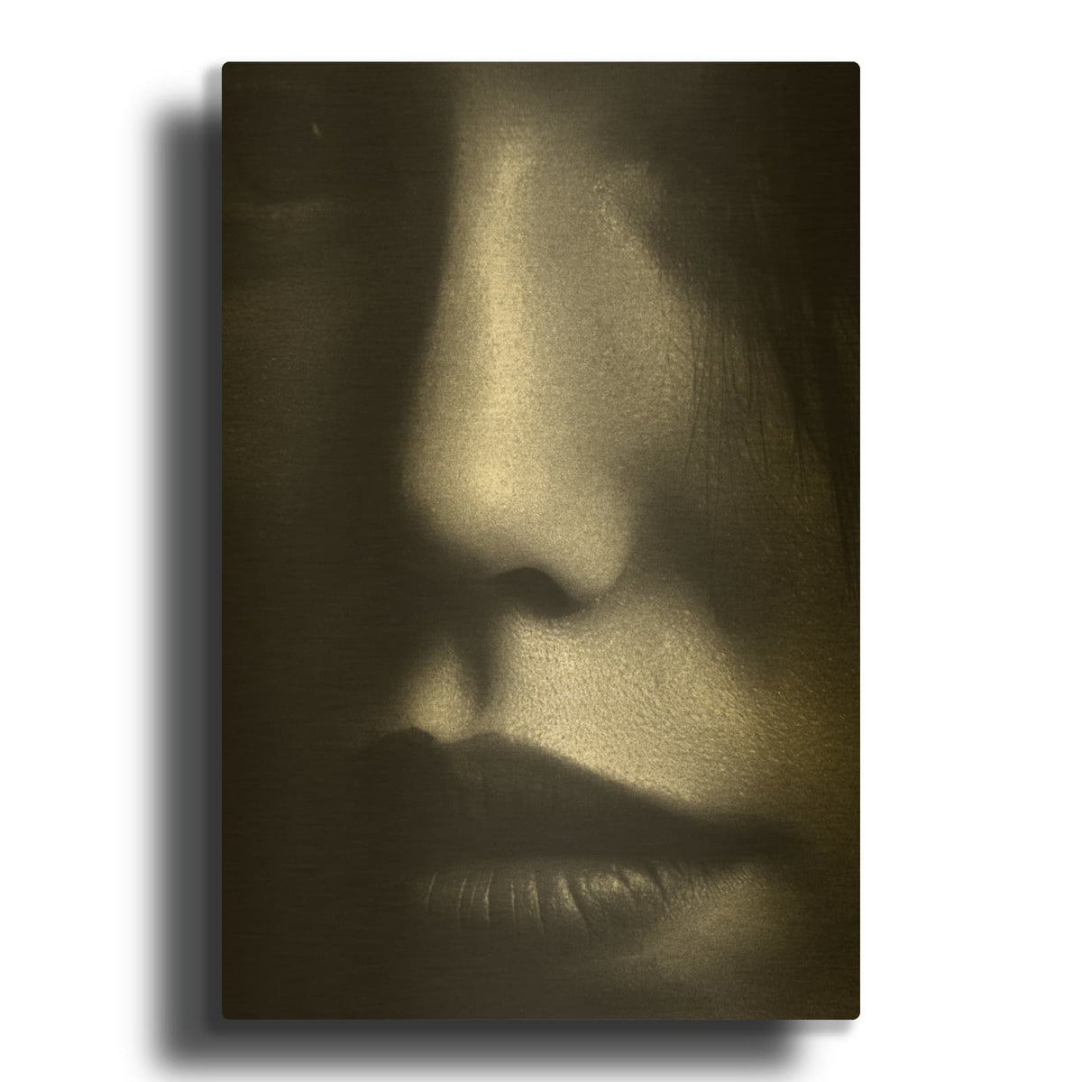 'Face 2' By Design Fabrikken Gold Metal Wall Art