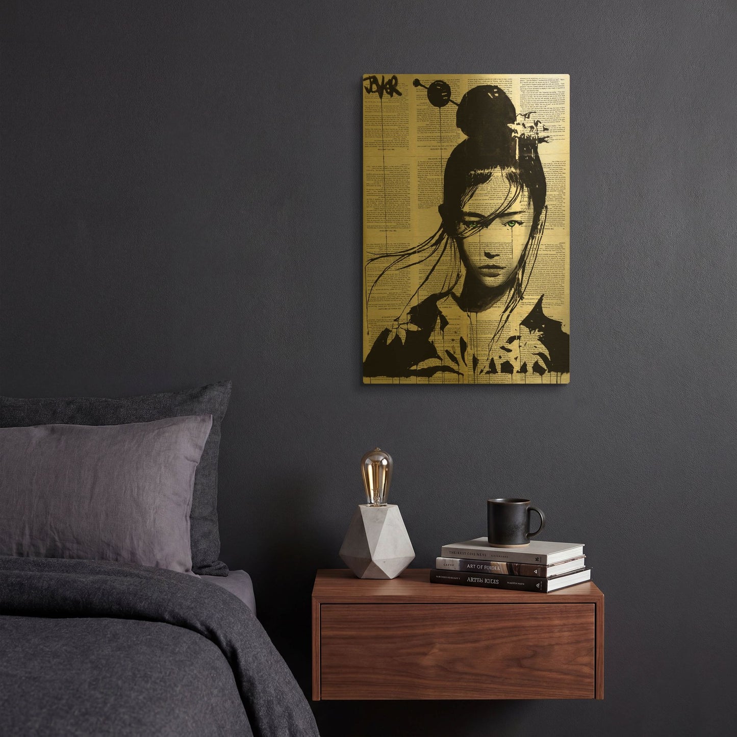 'Narumi' By Loui Jover Gold Metal Wall Art