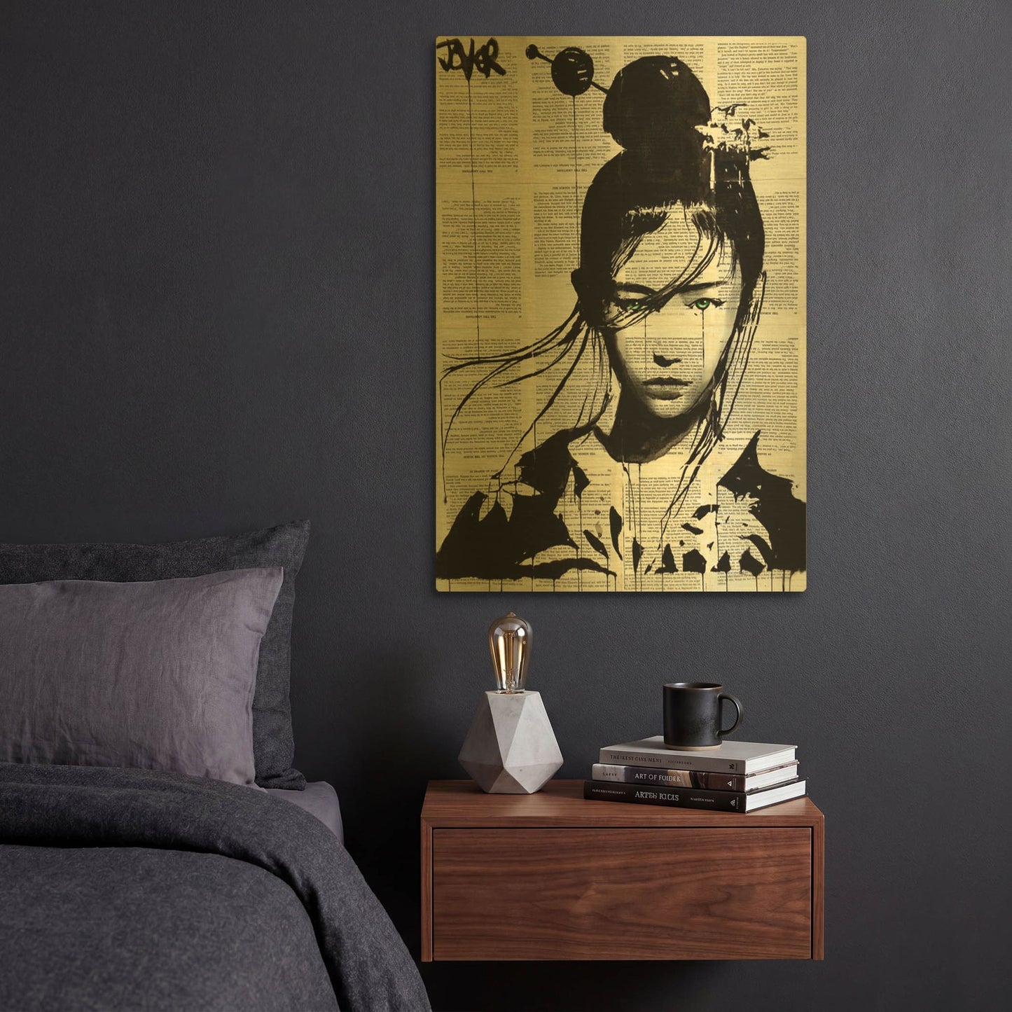'Narumi' By Loui Jover Gold Metal Wall Art