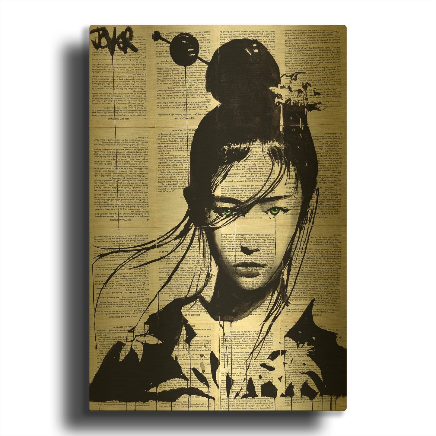 'Narumi' By Loui Jover Gold Metal Wall Art