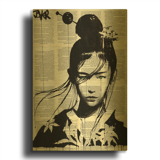 'Narumi' By Loui Jover Gold Metal Wall Art