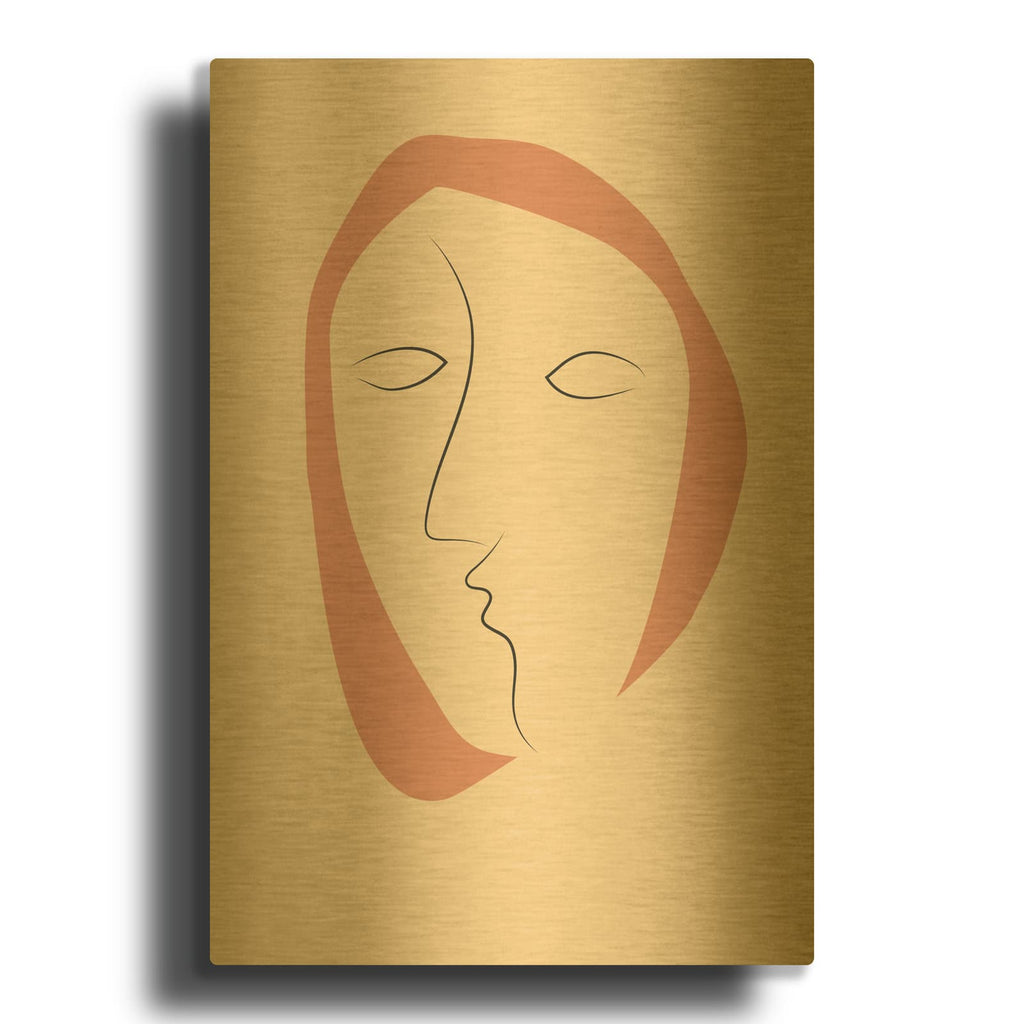 'Face It 2' By Design Fabrikken Gold Metal Wall Art