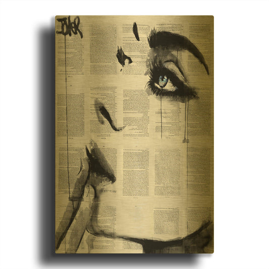 'Never Know' By Loui Jover Gold Metal Wall Art
