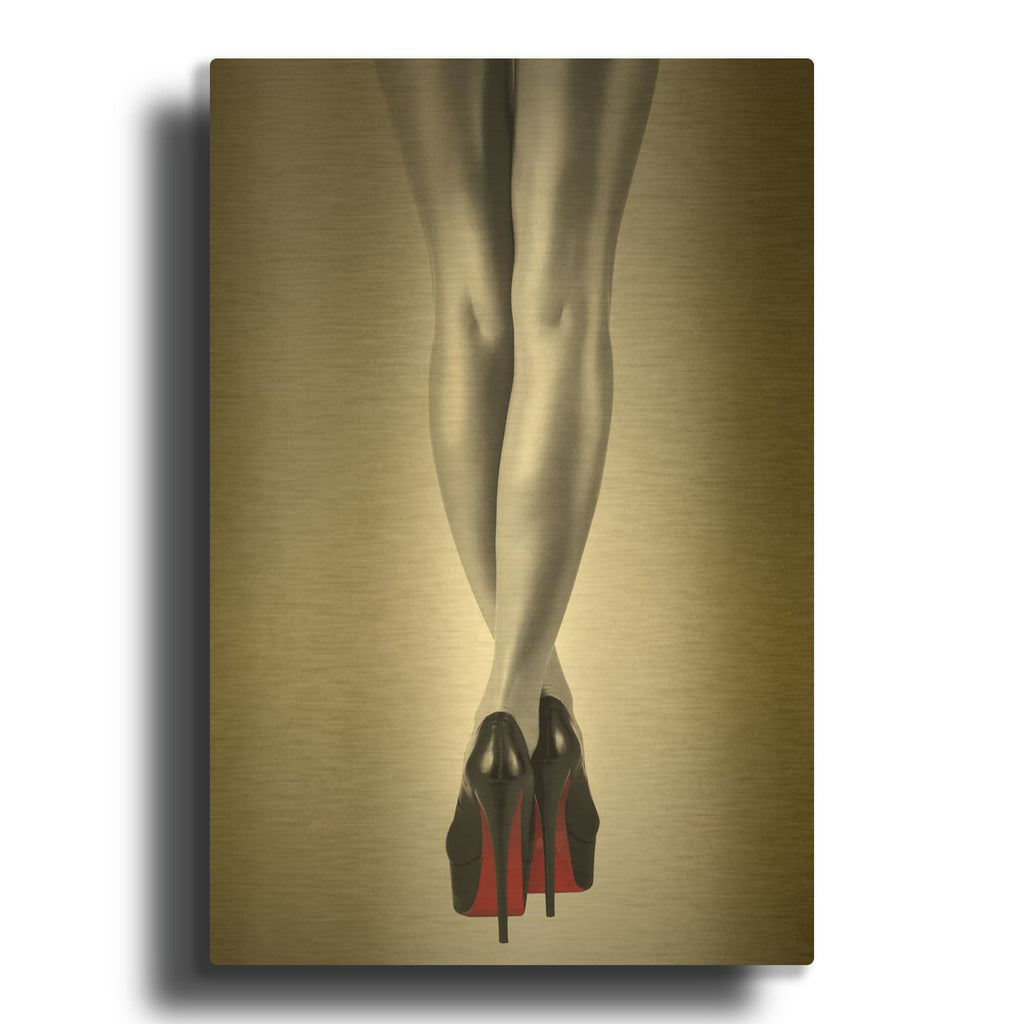 'Fashion Red 2' By Design Fabrikken Gold Metal Wall Art