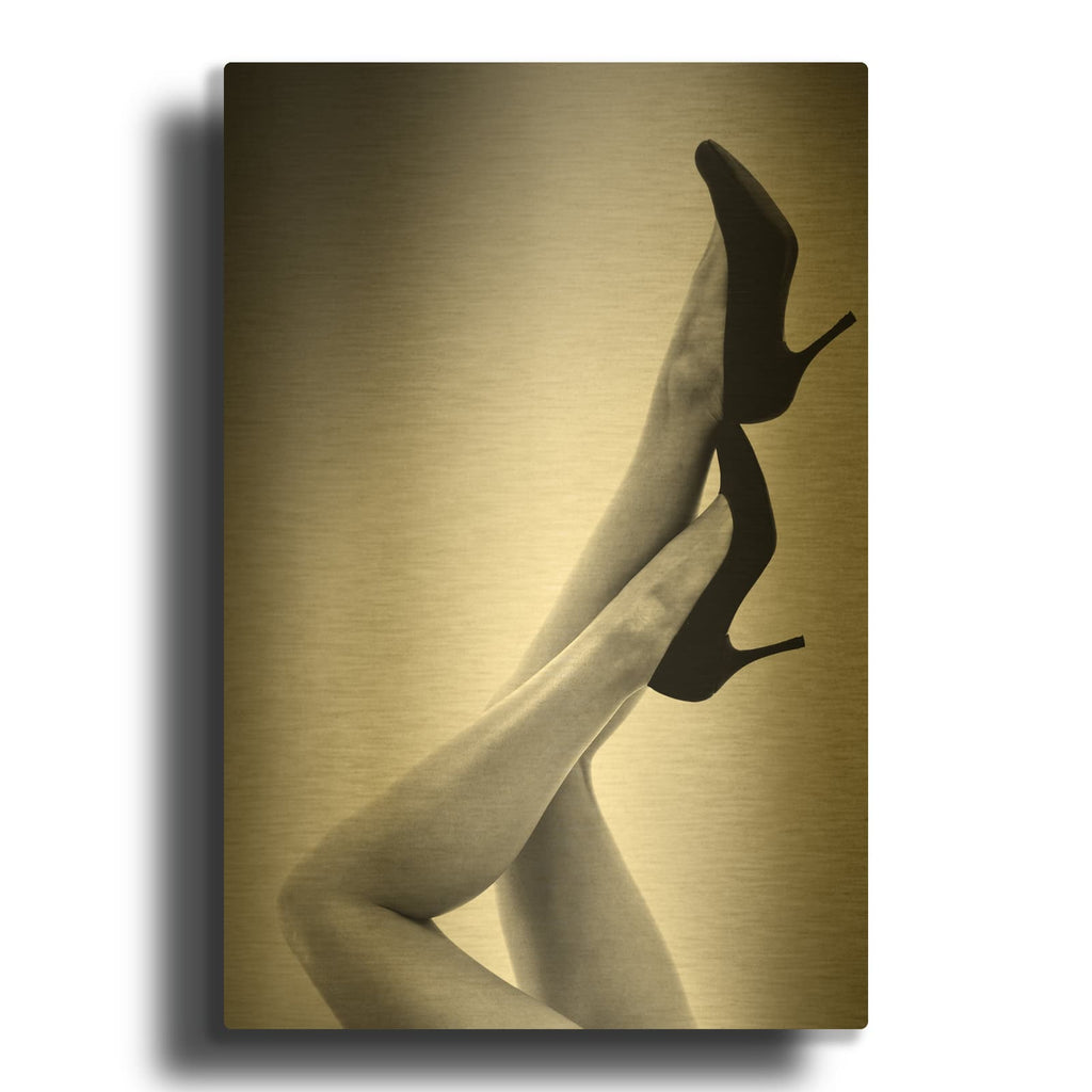 'Fashion Red 3' By Design Fabrikken Gold Metal Wall Art