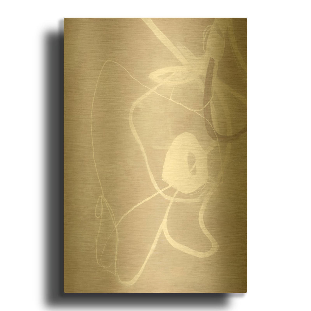 'Fine Line 1' By Design Fabrikken Gold Metal Wall Art