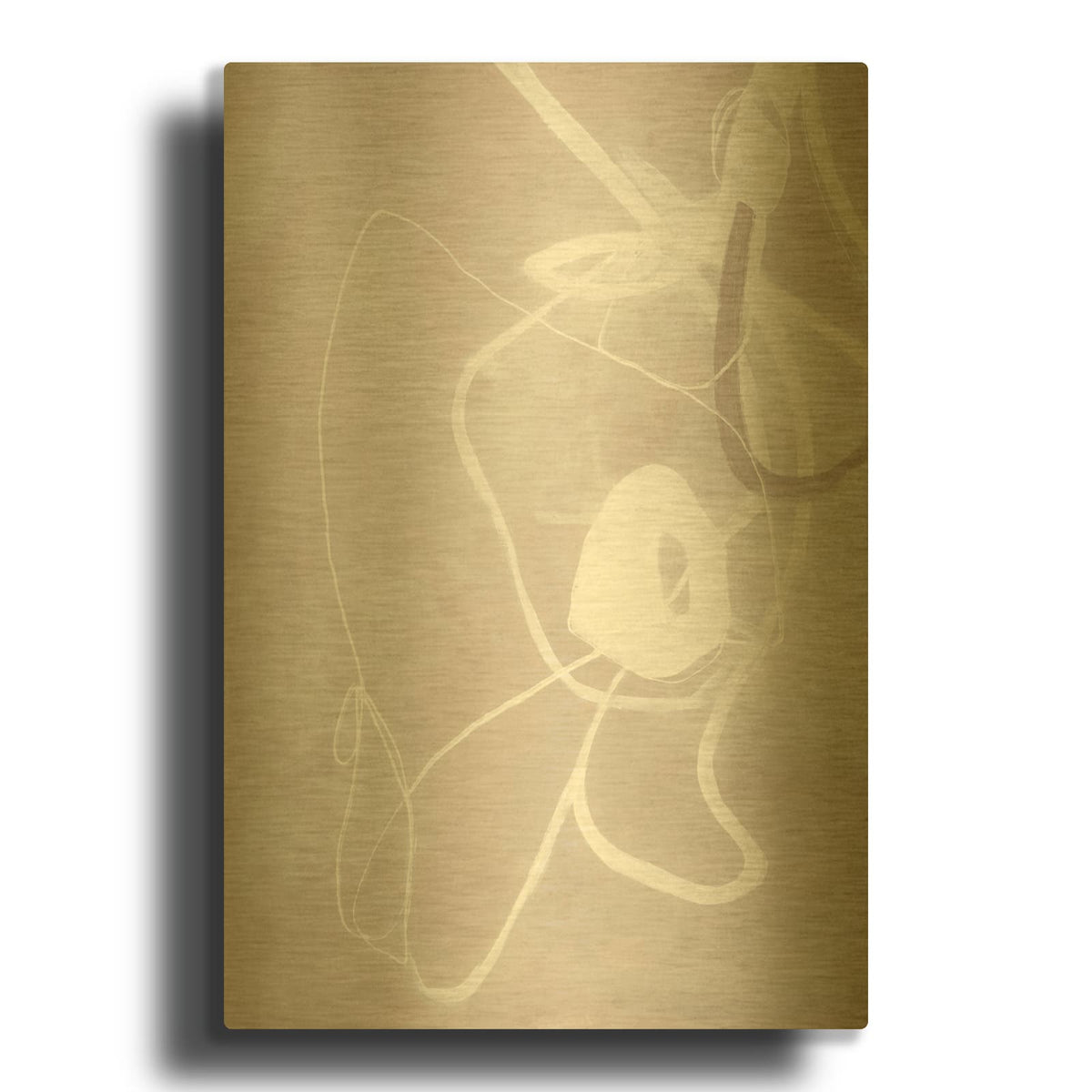 'Fine Line 1' By Design Fabrikken Gold Metal Wall Art