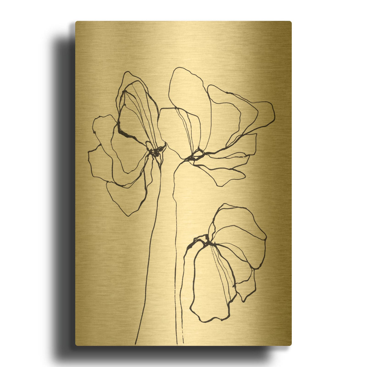 'Fine Line 6' By Design Fabrikken Gold Metal Wall Art