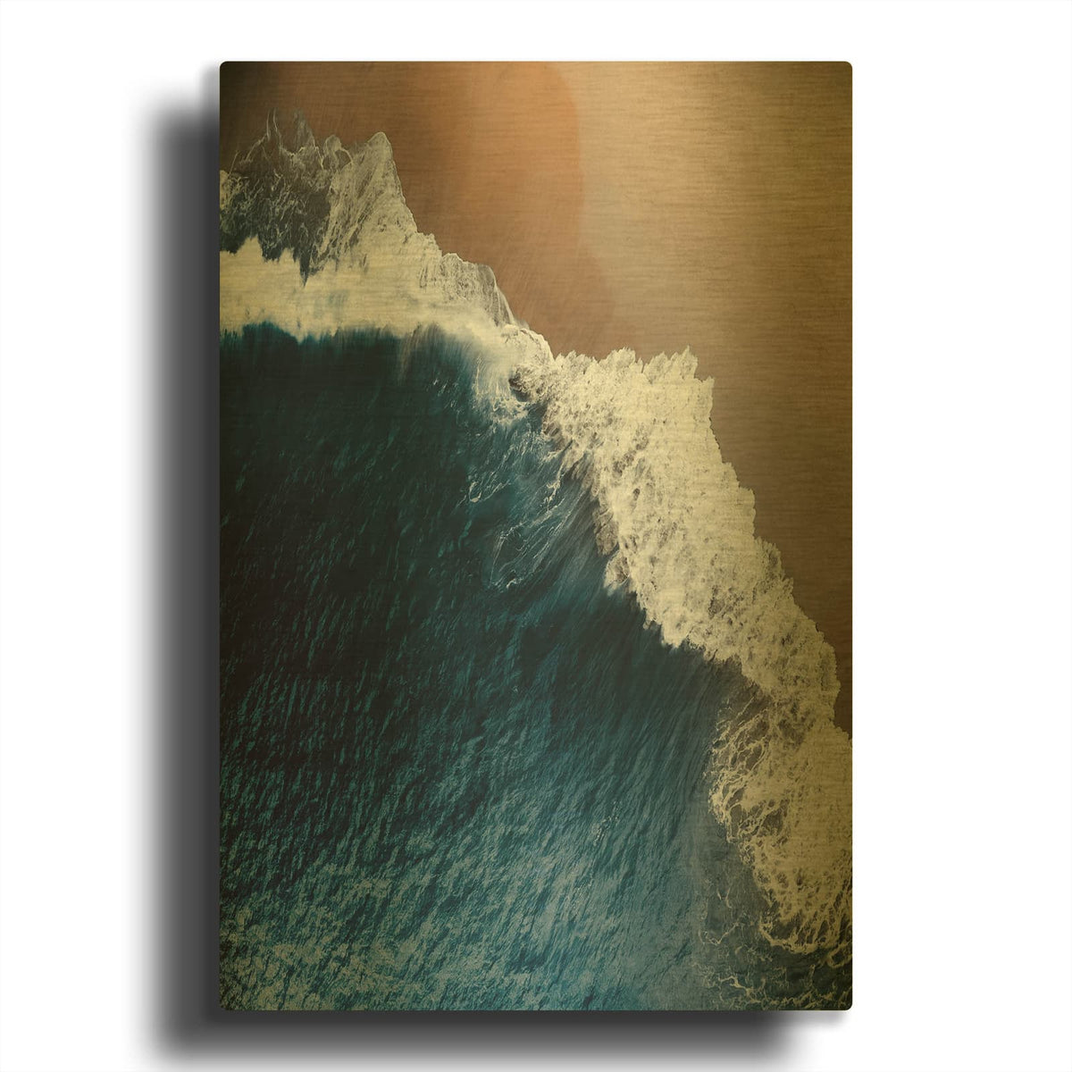 'From Above 8' By Design Fabrikken Gold Metal Wall Art