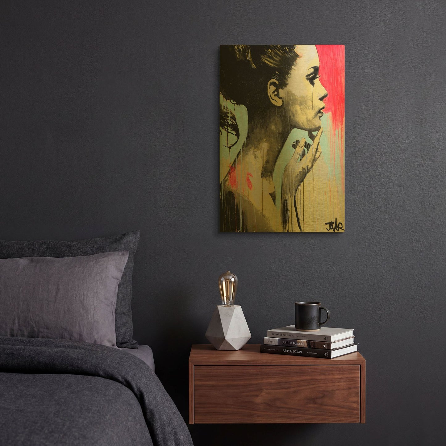 'Perhaps' By Loui Jover Gold Metal Wall Art
