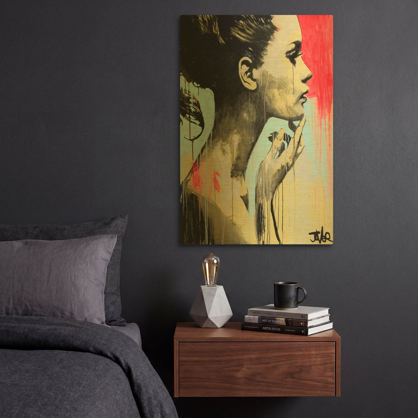 'Perhaps' By Loui Jover Gold Metal Wall Art