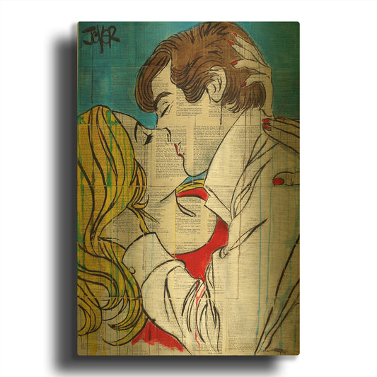 'Pop Romantics' By Loui Jover Gold Metal Wall Art