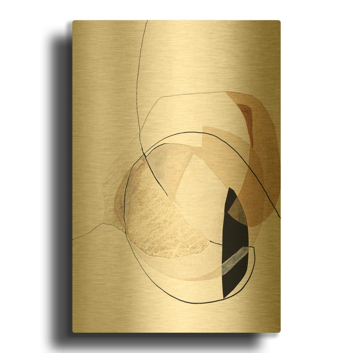 'Graphical Shapes 4' By Design Fabrikken Gold Metal Wall Art