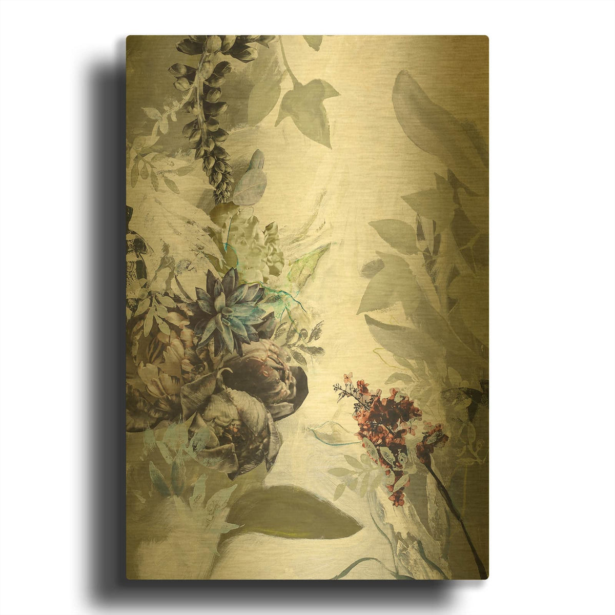 'Green Garden' By Design Fabrikken Gold Metal Wall Art