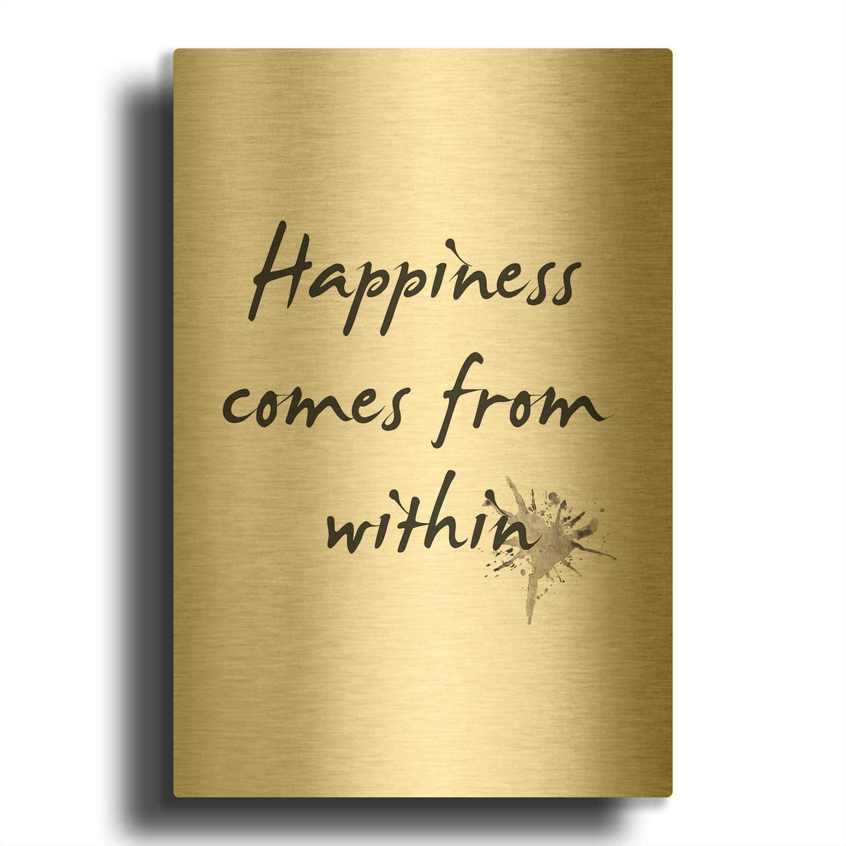 'Happiness' By Design Fabrikken Gold Metal Wall Art