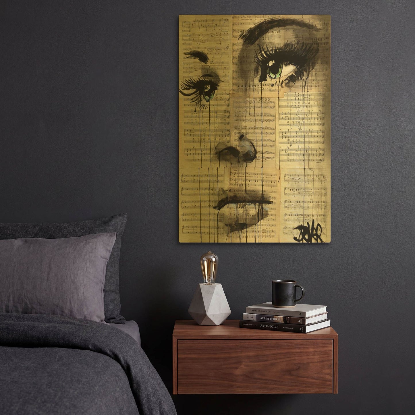 'Shore' By Loui Jover Gold Metal Wall Art