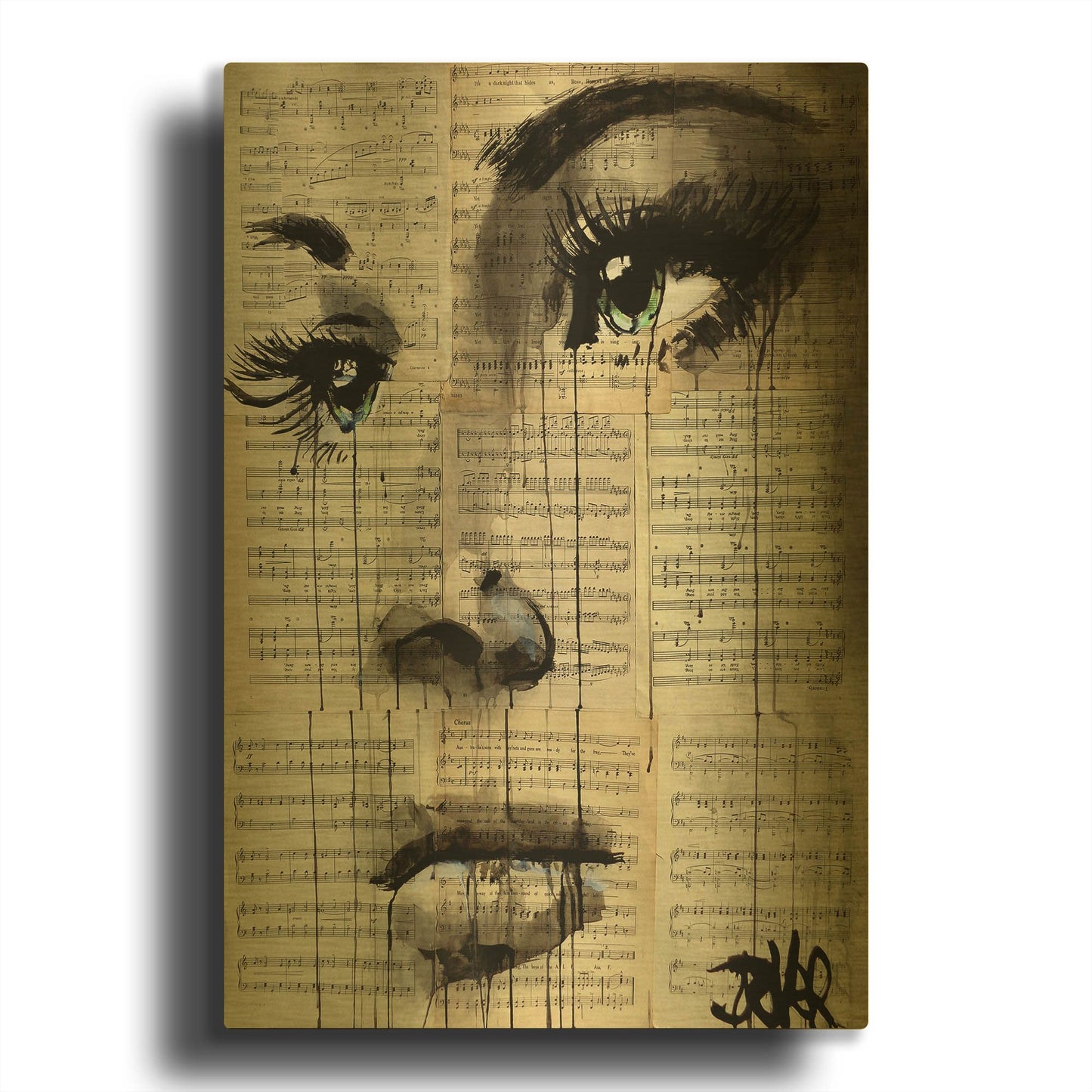 'Shore' By Loui Jover Gold Metal Wall Art