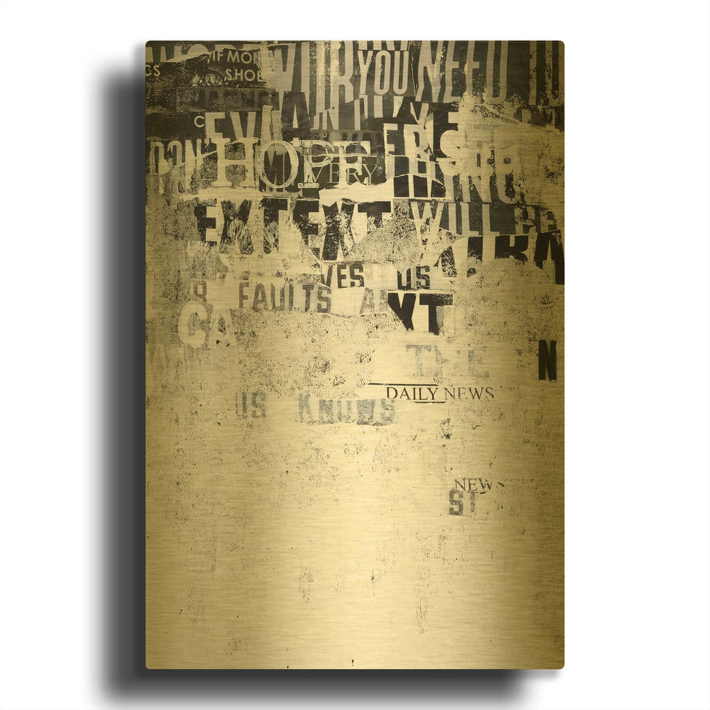 'Hope' By Design Fabrikken Gold Metal Wall Art