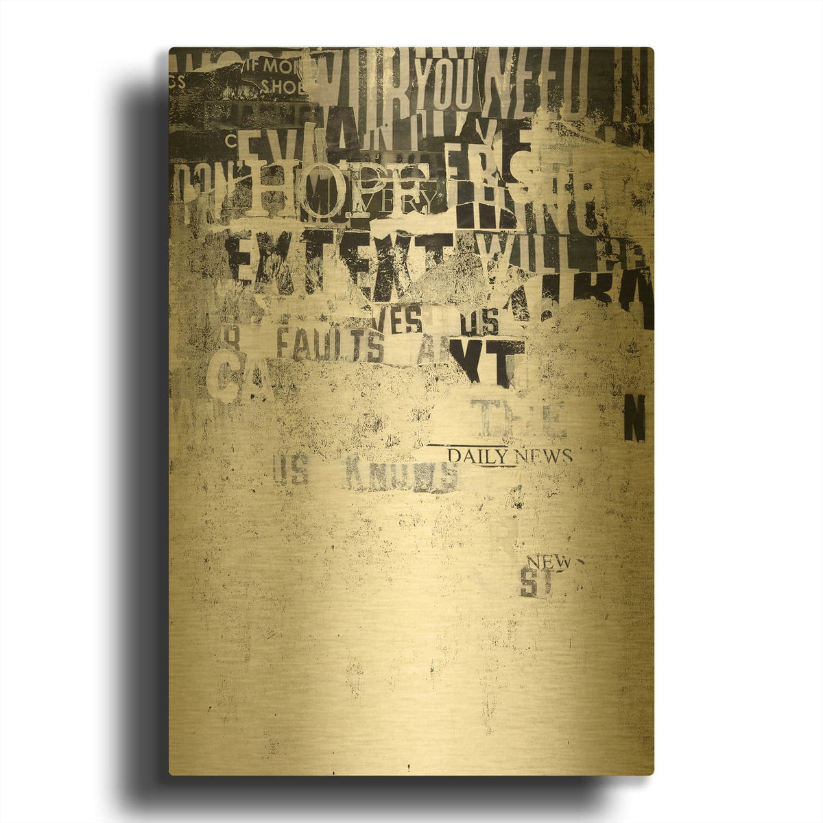 'Hope' By Design Fabrikken Gold Metal Wall Art