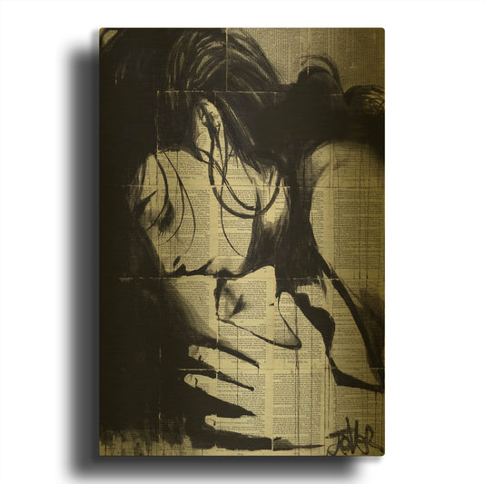 'Soul Kiss' By Loui Jover Gold Metal Wall Art
