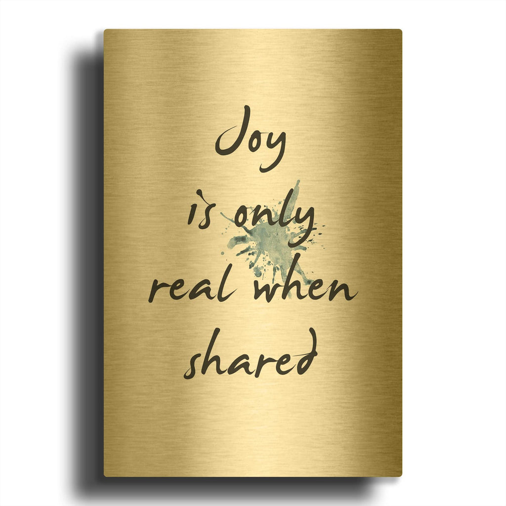 'Joy' By Design Fabrikken Gold Metal Wall Art