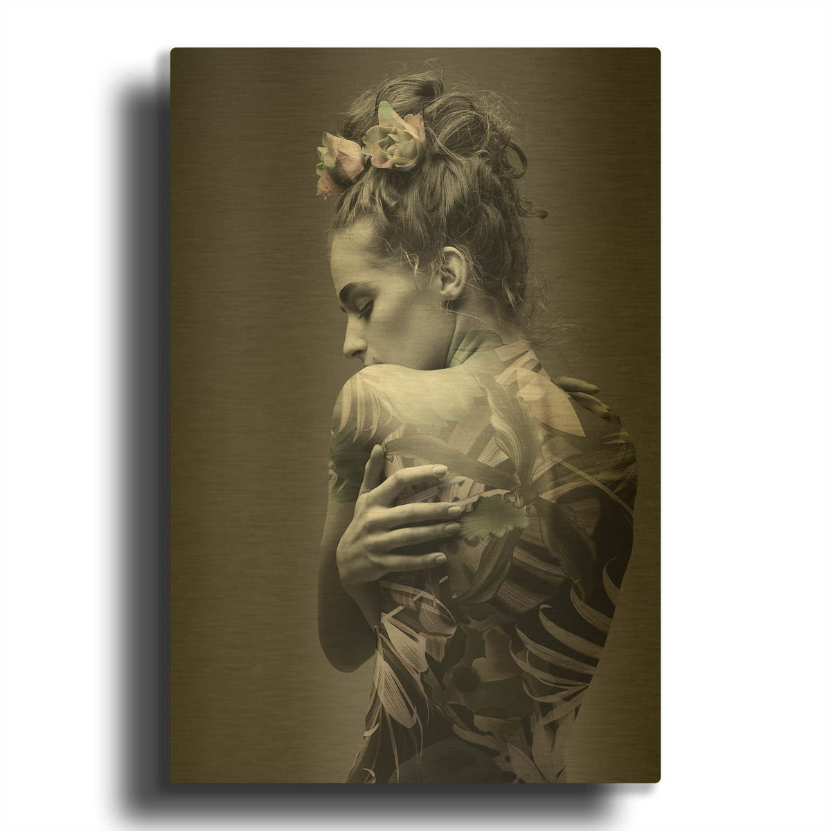 'Jungle Fashion 1' By Design Fabrikken Gold Metal Wall Art
