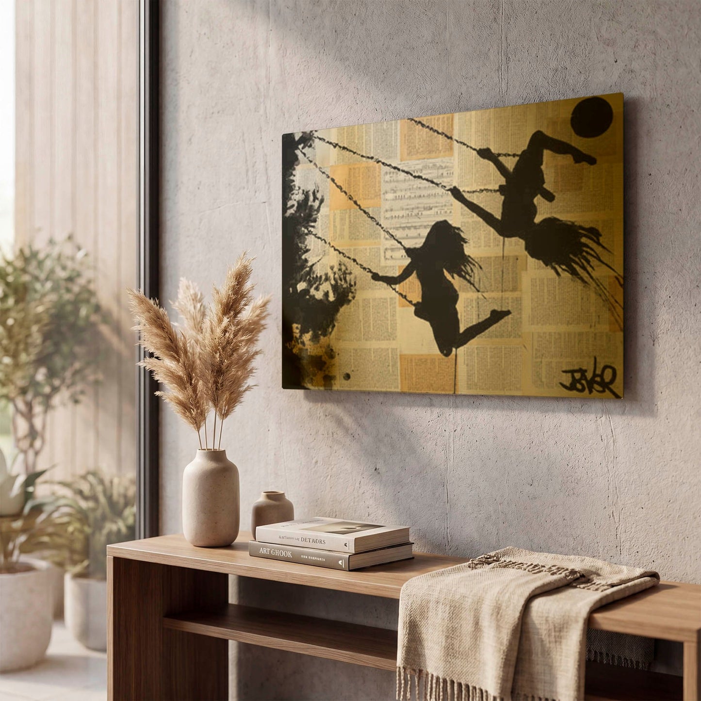 'Summer' By Loui Jover Gold Metal Wall Art