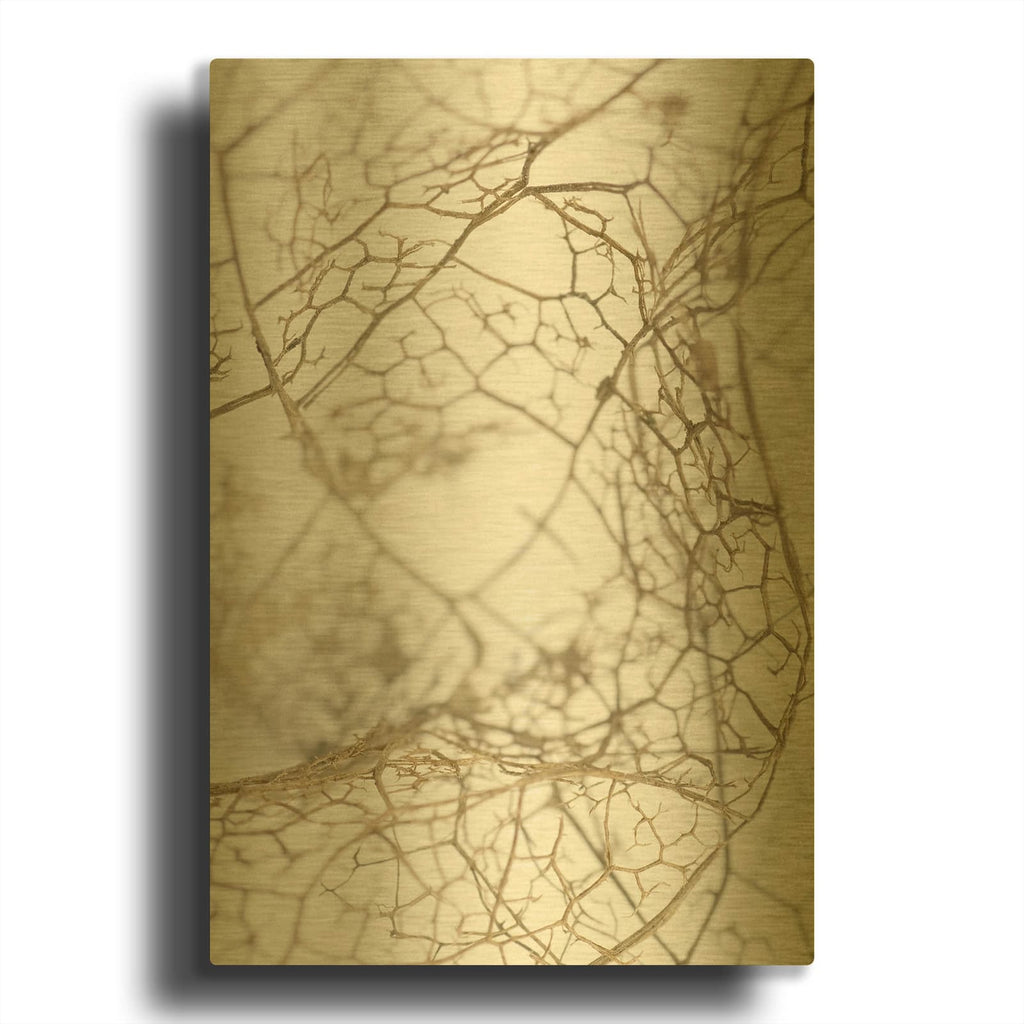 'Leaf Skeleton' By Design Fabrikken Gold Metal Wall Art