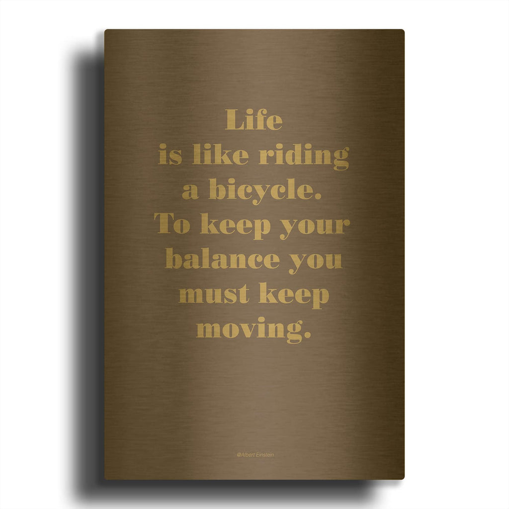 'Life is Like' By Design Fabrikken Gold Metal Wall Art