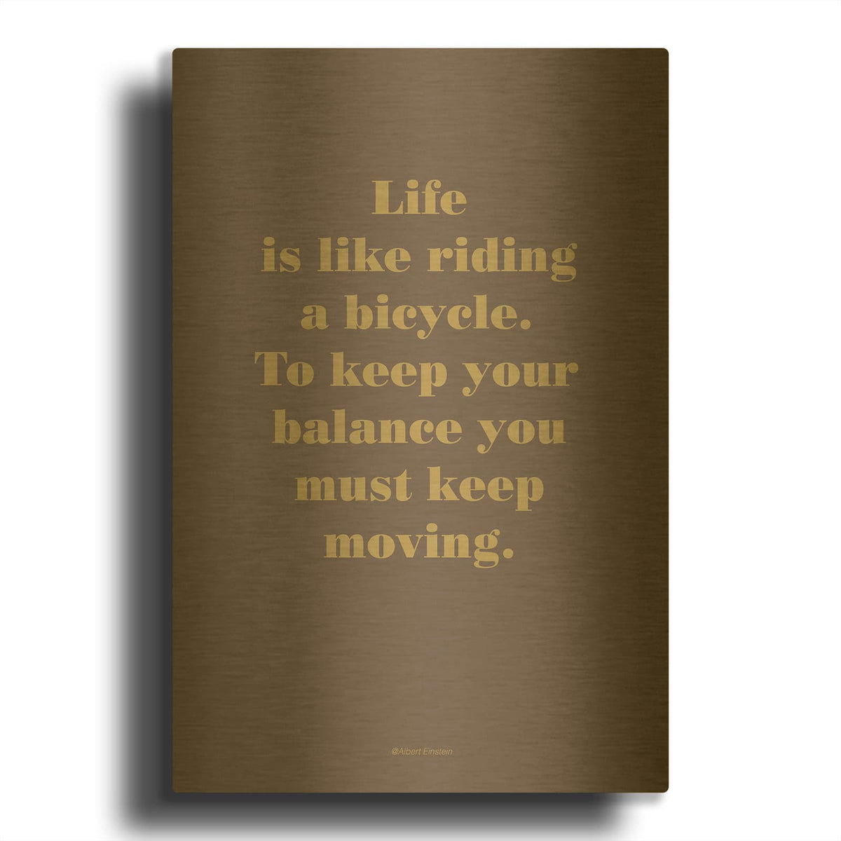 'Life is Like' By Design Fabrikken Gold Metal Wall Art