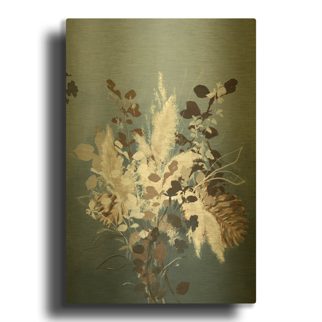 'Light Leaves 3' By Design Fabrikken Gold Metal Wall Art