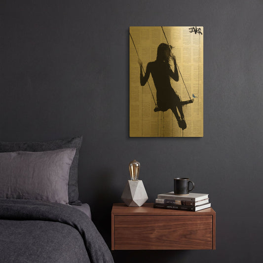 'The Freedom of Sometimes' By Loui Jover Gold Metal Wall Art