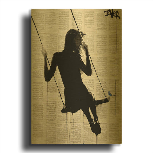 'The Freedom of Sometimes' By Loui Jover Gold Metal Wall Art