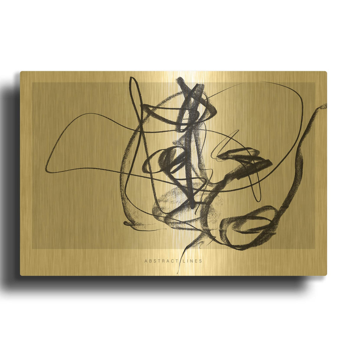 'Lines 2' By Design Fabrikken Gold Metal Wall Art